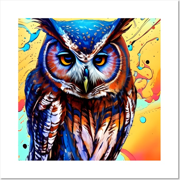 Graphic Novel Comic Book Art Style Owl Wall Art by Chance Two Designs